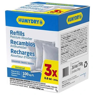 Unscented Refill Moisture Absorber 8.8 Oz, 3-pack, Model Usa250x3rc12