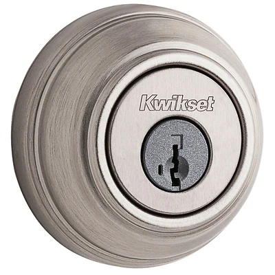 Signature Satin Nickel Single Cylinder Deadbolt With SmartKey