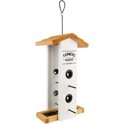 Nature's Way WWLF1-DECO Farmhouse Cedar Vertical Bird Feeder, 1.5 Qt, 14 In