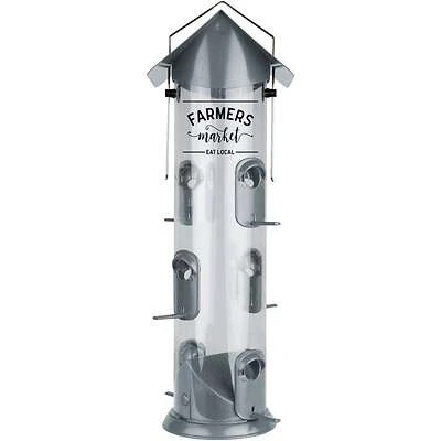 Nature's Way WWWMRS-DECO Farmhouse Tube Bird Feeder, 2.8 Qt, 6 Ports, 17 In