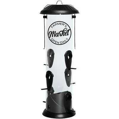 3 Qt. Farmhouse Easy Clean Tube Bird Feeder, 6 Feeding Ports, Model Wwwprb-deco