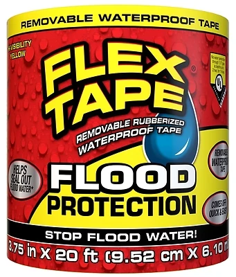 Flex Seal Flex Tape Flood Protection Removable Tape, Yellow, 3.75 In. x 20 Ft.