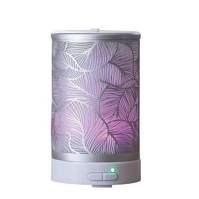 9.3 In. H X 4.9 In. W X 4.9 In. L Silver Ceramic Ultrasonic Essential Oil Diffuser
