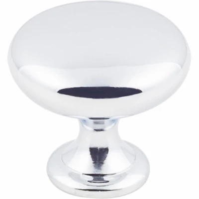 KasaWare K778PC-4 Cabinet Knob, 1-1/8 in Projection, 1-3/16 in Dia, Zinc, Polished Chrome, 4/PK