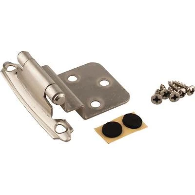 Hardware Resources KFHI-A-SN2 Self-Closing Inset Hinge, Satin Nickel, 3/8 In., 2-Pack