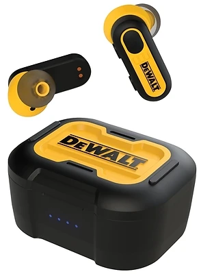 DeWalt Pro-X1 190 2092 DW2 Jobsite True Wireless Earbuds, Bluetooth 5.0