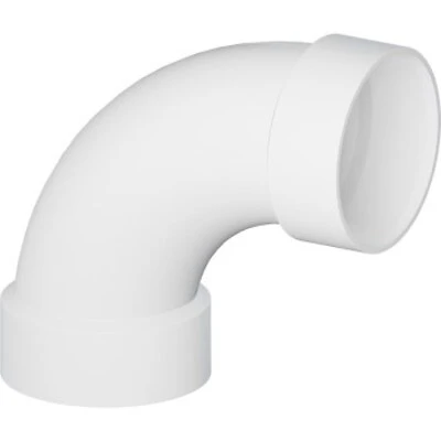 PVC Pipe Sewer And Drain 90-Degree Long Turn Elbow, 4 In.