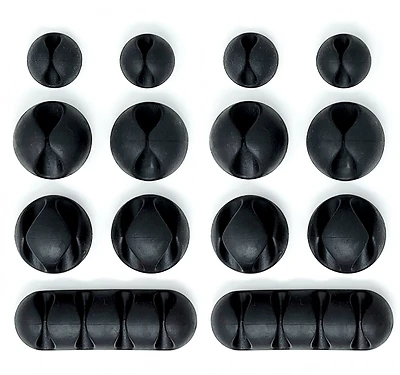 Wrap-It Storage 514-CLIPS-BL Cable Clips Organizers, Assorted Sizes, 14-Pk.