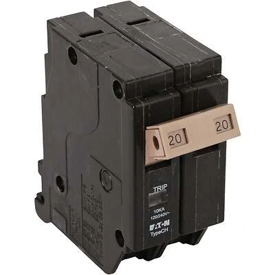 Eaton Cutler-Hammer CHF220CS Circuit Breaker, 2-Pole, 20A, 120/240V