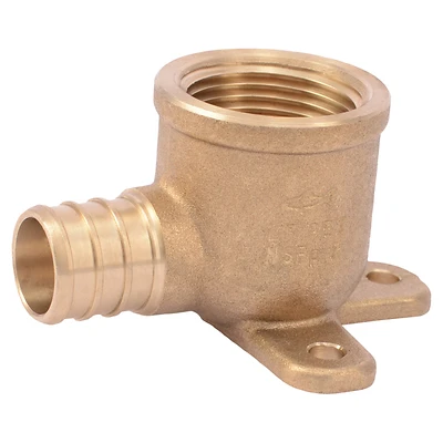 PEX Pipe Barb Drop Ear Elbow, 3/4 x 3/4 In. FNPT