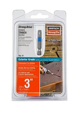 0.22 In. 3 In. Low Profile Structure Screw With T-40 Drive