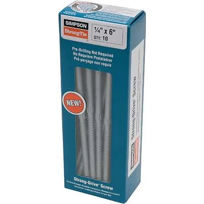 Strong-drive 1/4 In. X 6 In. Hex Head Structure Screw (10 Pk) Sds25600-r10