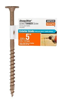 Strong-drive No. 12 X 5 In. T40 High Corrosion Resistant Wood Screws 40 Pk