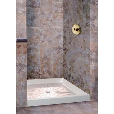 Durabase 48 In. W X 34 In. D Center Drain Shower Floor & Base - Model 3448m
