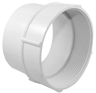Genova 414334BC PVC Sewer and Drain Adapter, Hub x FIP, 4 In.