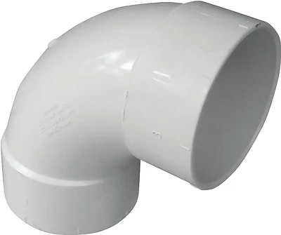 PVC Long Turn Elbow, 90-Degree, Hub x Hub, 3 In.