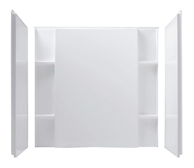 Accord 48 In. X 55.125 In. X 36 In. White Alcove Shower Wall Set - 3-piece