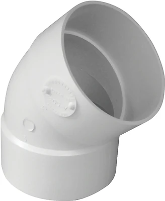 Genova 414184BC Ipex Canplas PVC Sewer & Drain 45° Elbow, 4 In.