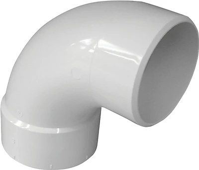 Genova 414173BC PVC Street Elbow, 90 Degree, 3 In. Hub x Spigot