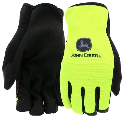 Men's Xl Synthetic Leather Hi-vis Work Glove Jd86018-xl - Pack Of 72