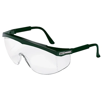 Wraparound Teal Frame Safety Glasses With Anti-fog Teal Lenses