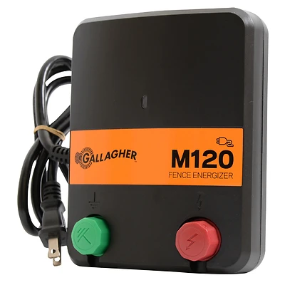 Gallagher G330434 M120 Electric Fence Charger, 1.2 Joules, 110-Volt