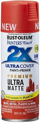 Painter's Touch 2X Spray Paint, Matte Burnt Sienna, 12 oz.