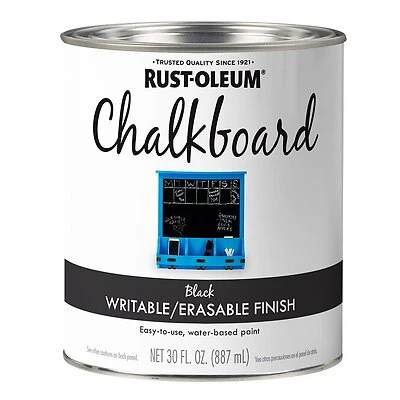 Specialty Chalkboard Brush On Latex Paint, Black, Qt.