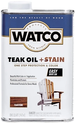 1 Qt. Flagstone 350-voc Teak Oil And Stain For Dense Woods