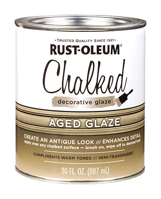 Rust-Oleum 315881 Chalked Decorative Glaze, Satin, 30 oz.