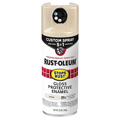 Rust-Oleum 376900 Stops Rust Custom Spray 5-in-1, Gloss Almond, 12 Oz