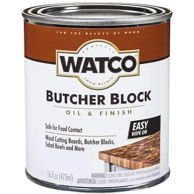 Watco 241758 Butcher Block Oil and Finish, Clear, Pint