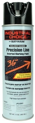 Industrial Choice Precision Line Marking Spray Paint, Black, 17-oz. Inverted
