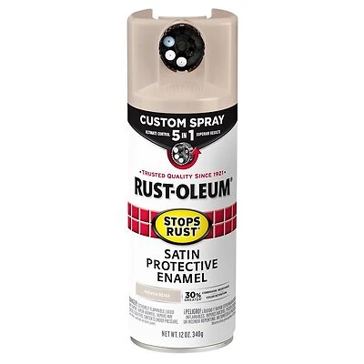 Rust-Oleum 376879 Stops Rust Spray Paint, Satin French Beige, 12 oz.