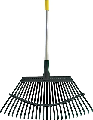 19 In. Flexible Steel Head Lawn Rake, 48 In. Comfort Molded-Grip Handle
