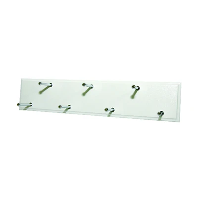 Sliding Belt Rack, 7 Hooks, Holds Up To 21 Belts, Model Ra1202, White