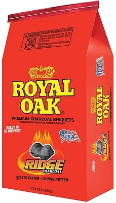 Royal Oak 192-294-021 Charcoal Briquettes, Premium, 15.4 Lb. Bag