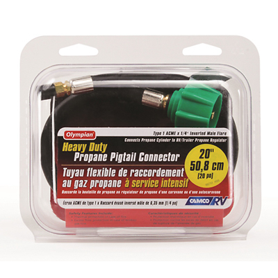 Camco 20 in. L Pigtail Propane Hose Connector