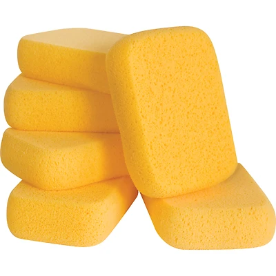 7-1/2 in. x 5-1/2 in. x 1-7/8 in. Extra-Large Grouting, Cleaning and Washing Sponge (6-Pack)