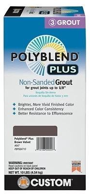 Polyblend Plus Non-Sanded Grout, Brown Velvet, 10 Lb.