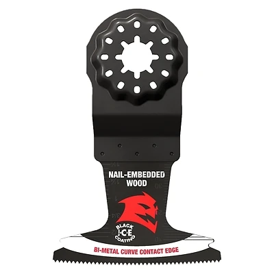 Bi-Metal Oscillating Tool Nail Embedded Wood Blade, Starlock Fit, 2-1/2-In., 3-Pk.