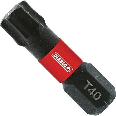 T40 Torx 1 In. Insert Impact Screwdriver Bit (2-pack) Dt401p2