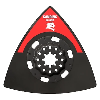 Oscillating Tool Sanding Plate, 20 Grit, Starlock Fit, 3-1/2-In.