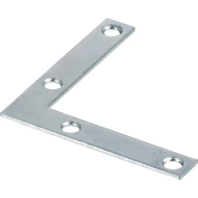 3 X 1/2-inch Zinc Plated Flat Corner Iron Mending Plates - Model 851087