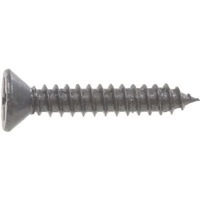 12 X 1-1/4 Wood Screw Flat Head Phillips, Black Finish Hillman Hooks and Eyes
