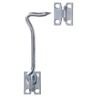 5-inch Heavy Gate Hook With Plate Staples, Zinc Plated - Hillman Group 851932