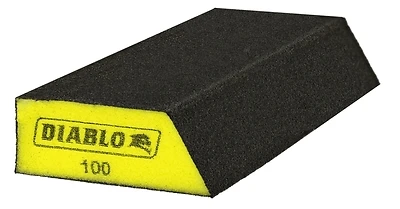 Diablo DFBANGBFIN01G Extended Corner Sanding Sponge, 100-Grit, 8 x 3 In.