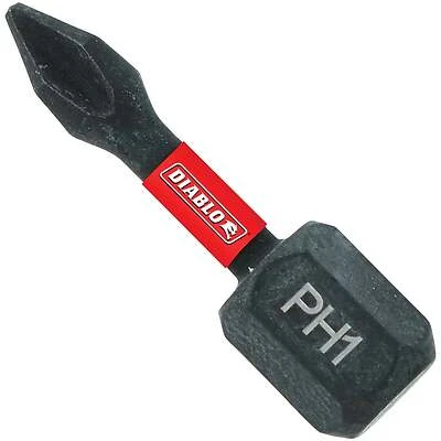 #1 Phillips 1 In. Insert Impact Screwdriver Bit (2-pack) Dph11p2