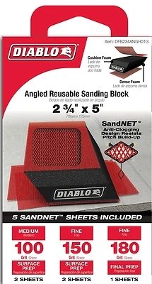 2-3/4 x 5-In. Hand Sanding Block + 5-Pk. Sanding Sheets