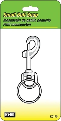 Hy-Ko KC175 Bolt Snap with Split Ring, Small